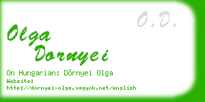 olga dornyei business card
